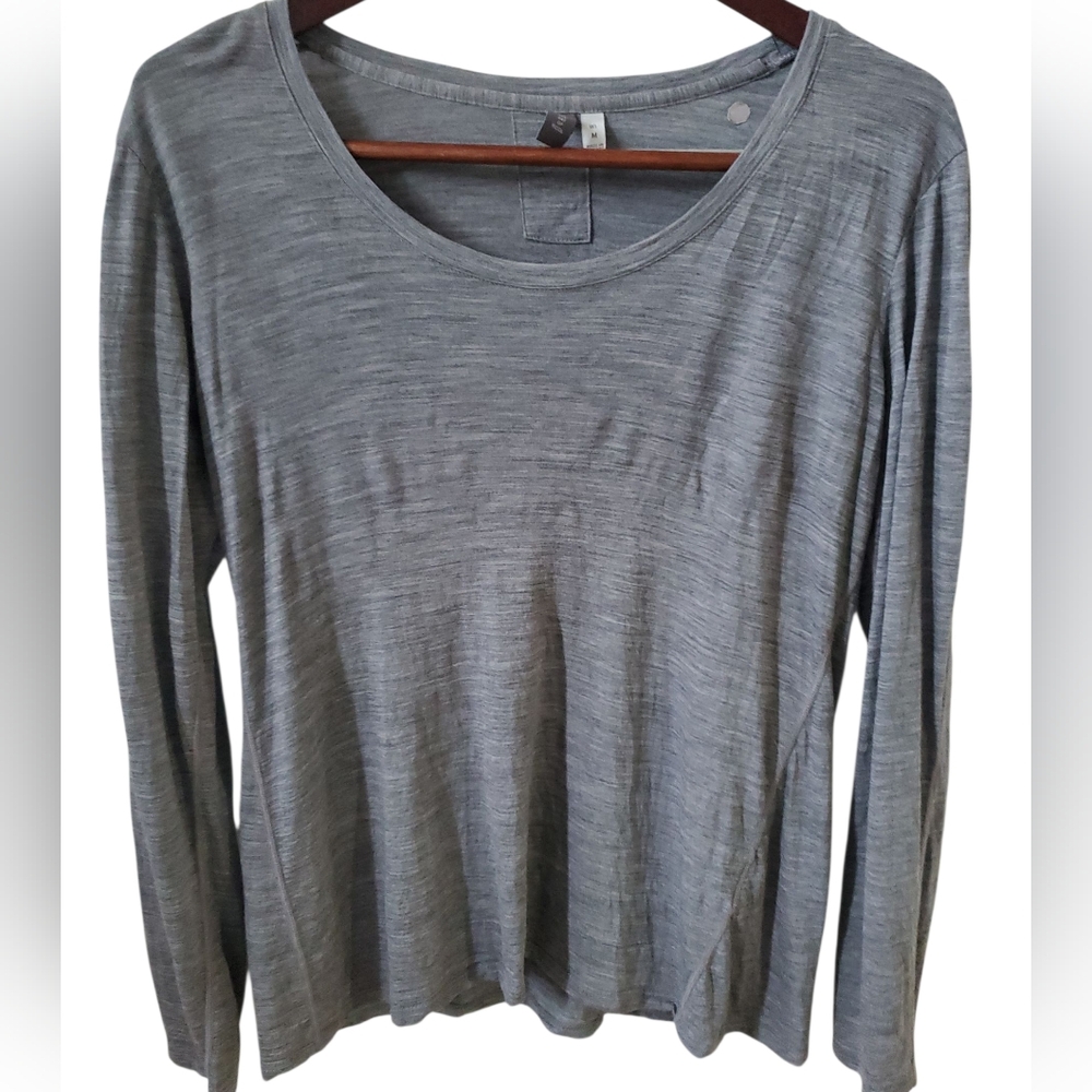 Ibex Heathered Gray Women's Long Sleeve Top